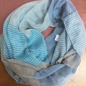 Grey and Blue Infinity Scarf